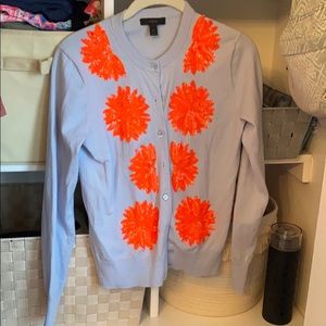 J. Crew  Sequin Flower Jackie Cardigan